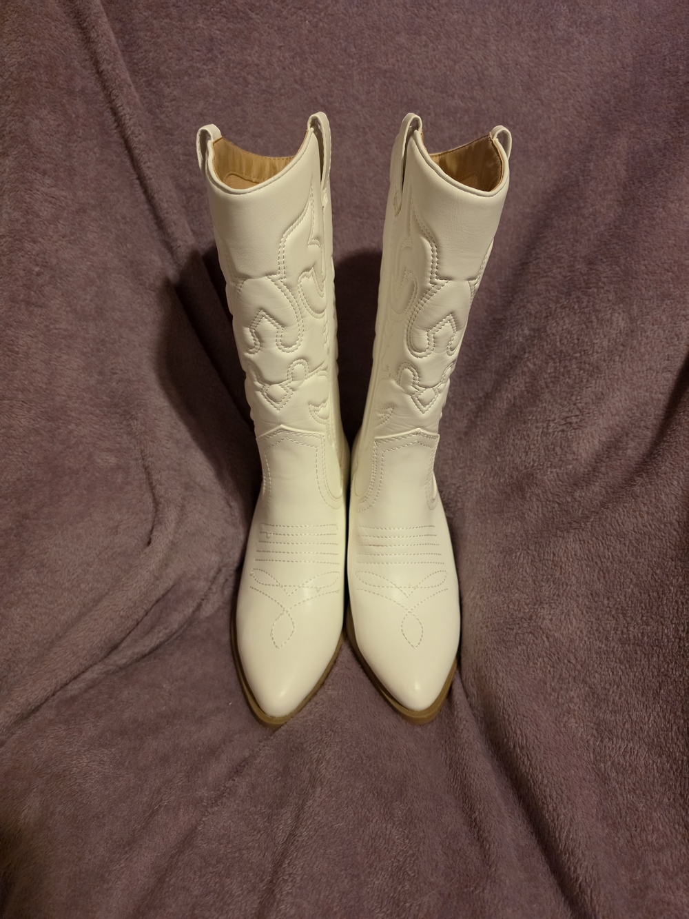 Soda Cream Western Knee-High Heeled Boots